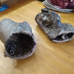 Real Wood Hollow Creekwood Driftwood Rustic Taxidermy Garden Art Display